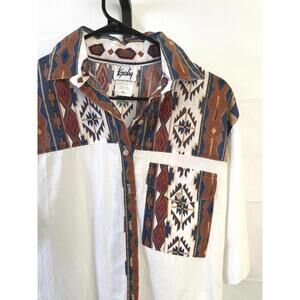 Tapestry Women's Casual Button-Up Shirt Size Small